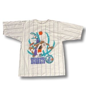 Vintage 90s 1994 Single Stitched HORNETS Looney Tunes Taz All Over Print